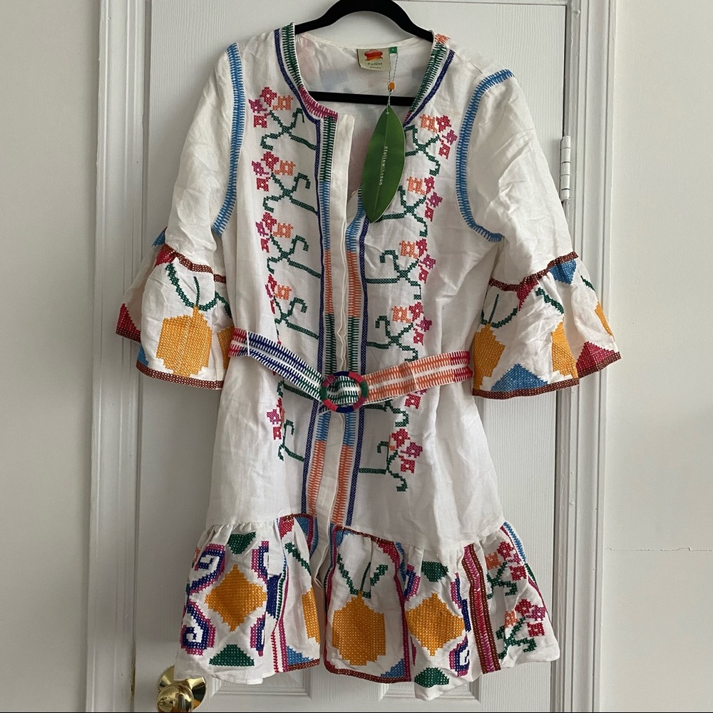 NWT FARM RIO Jimena Embroidered Mini Dress - Picture 7 of 9